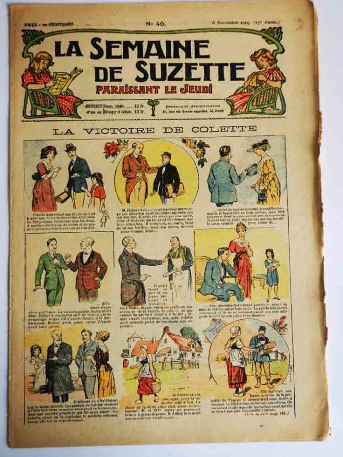 La Semaine de Suzette 15e année n°40 (1919) Victoire de Colette - Bleuette