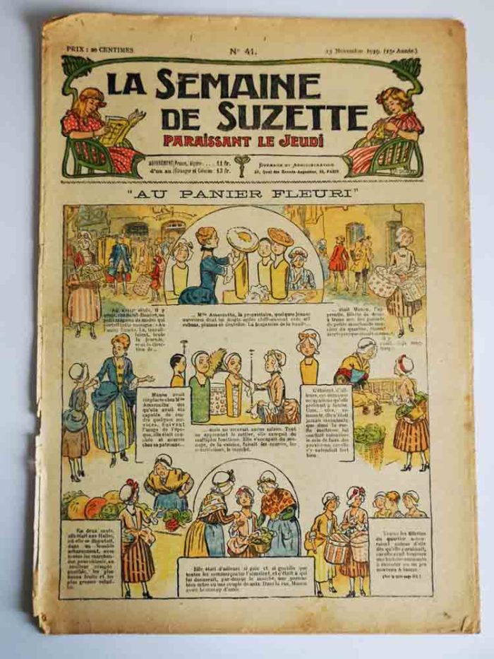La Semaine de Suzette 15e année n°41 (1919) Au Panier Fleuri (R. de la Nézière)