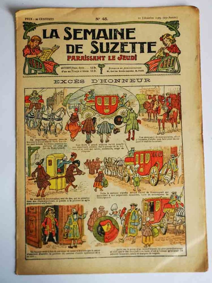 La Semaine de Suzette 15e année n°45 (1919) Excès d'honneur - Bleuette (Robe à paniers)