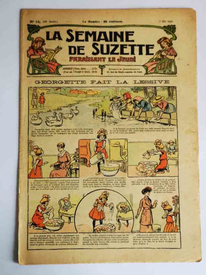 La Semaine de Suzette 16e année n°14 (1920) Georgette fait la lessive (Raymond de la Nézière)