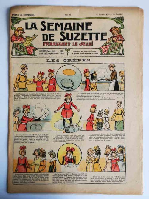 La Semaine de Suzette 16e année n°2 (1920) Les crêpes – Les cent métiers de Bécassine