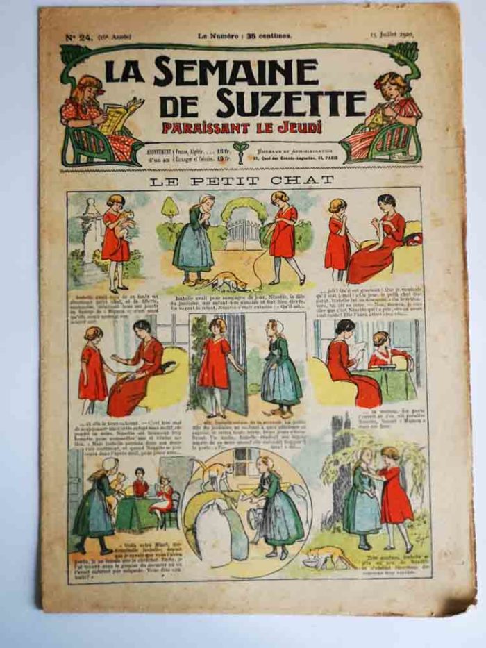 La Semaine de Suzette 16e année n°24 (1920) Le petit chat (Dessins de Guydo)
