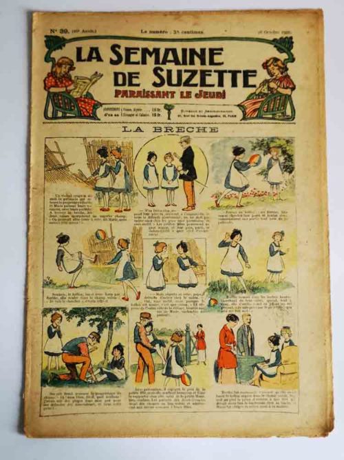 La Semaine de Suzette 16e année n°39 (1920) La brèche – Bleuette (cache-corset)