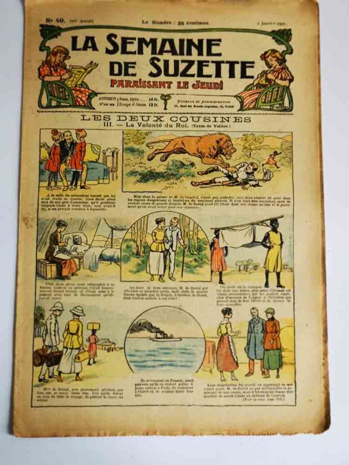 La Semaine de Suzette 16e année n°49 (1921) Les deux cousines - Bleuette (Chemise Empire)