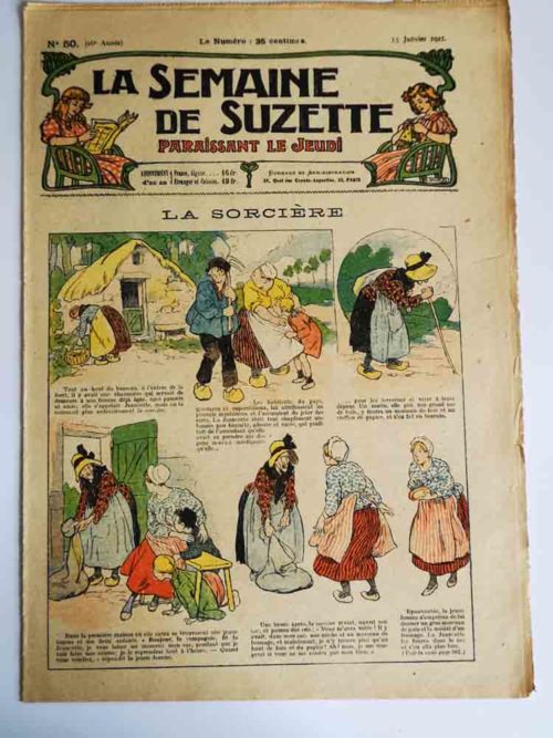 La Semaine de Suzette 16e année n°50 (1921) La sorcière – Bleuette (Cape à capuchon)