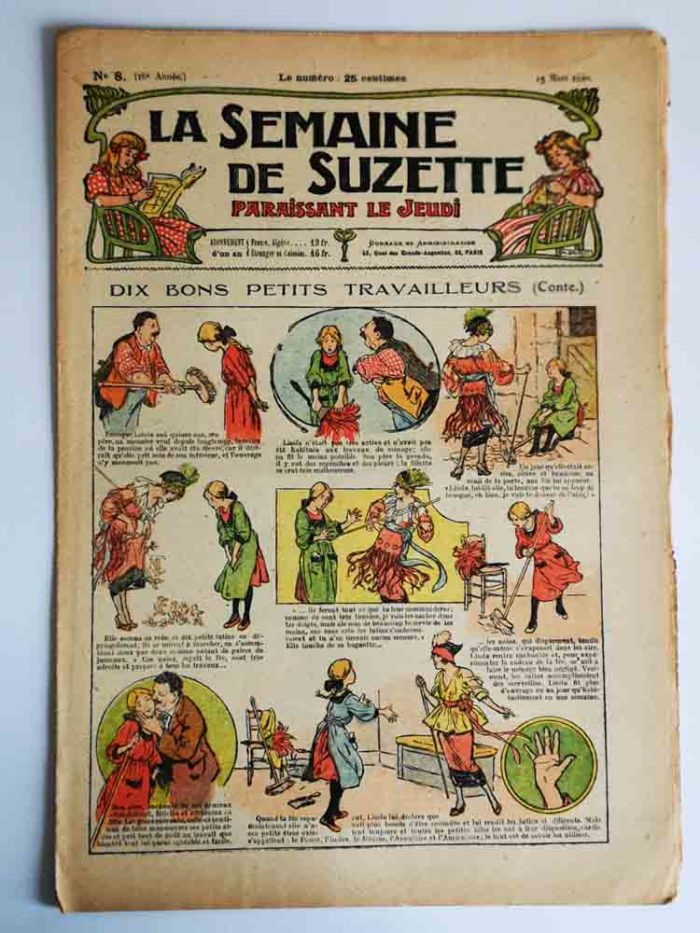La Semaine de Suzette 16e année n°8 (1920) Dix bons petits travailleurs (Conte)