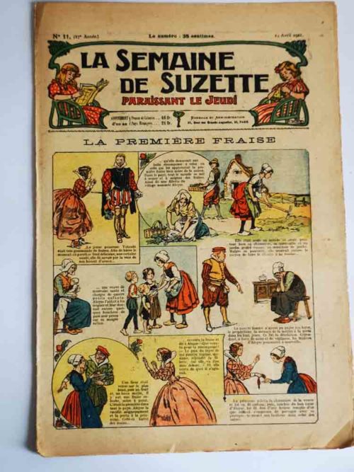 La Semaine de Suzette 17e année n°11 (1921) Première fraise- Bleuette (Robe de baptême)