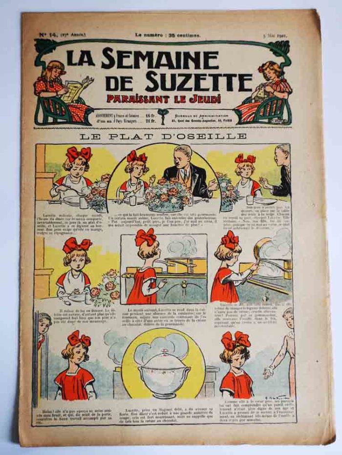 La Semaine de Suzette 17e année n°14 (1921) Le plat d'oseille (Raymond de la Nézière)
