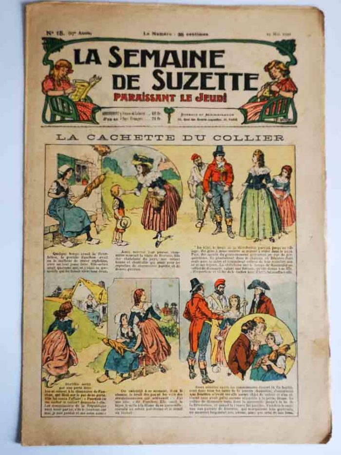 La Semaine de Suzette 17e année n°15 (1921) La cachette du collier - Bleuette (casaque)