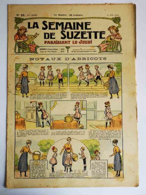 La Semaine de Suzette 17e année n°22 (30 juin 1921) Noyaux d’abricots