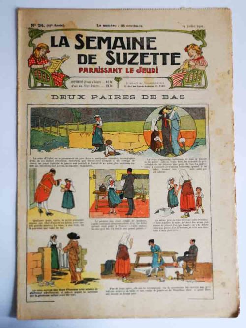 La Semaine de Suzette 17e année n°24 (1921) Deux paires de bas et la reine d’Italie (Ferdinand Raffin)