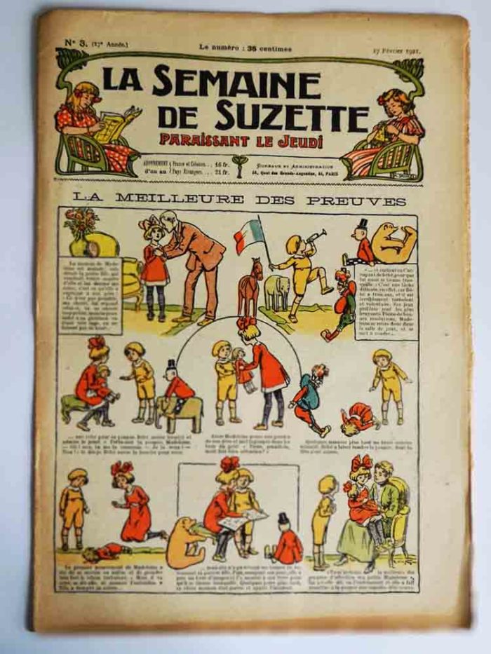 La Semaine de Suzette 17e année n°3 (1921) La meilleure des preuves - Bleuette (Tablier)