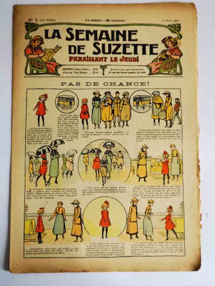 La Semaine de Suzette 17e année n°7 (1921) Pas de chance - Bleuette (combinaison)