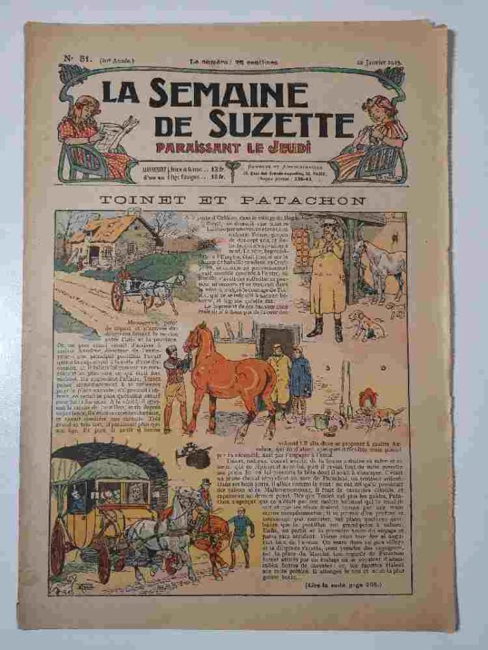 La Semaine de Suzette 20e année n°51 (1925) Toinet et Patachon (Dessins de Le Rallic) Gautier-Languereau 22 janvier 1925