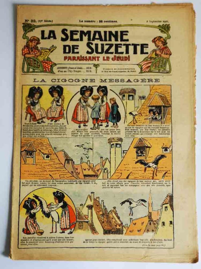 La Semaine de Suzette 17e année n°32 (8 septembre 1921) La cigogne messagère (Raymond de la Nézière)