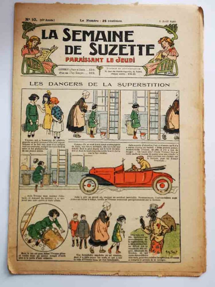 La Semaine de Suzette 18e année n°10 (1922) Dangers de la superstition - Bleuette