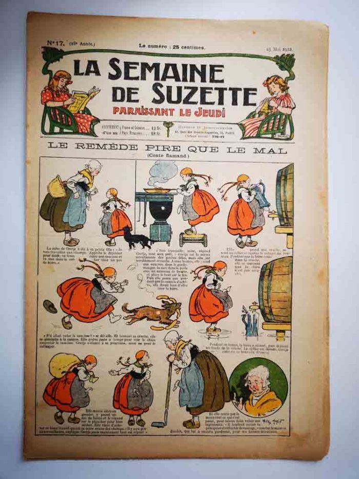 La Semaine de Suzette 18e année n°17 (1922) Remède pire que le mal (conte Flamand)