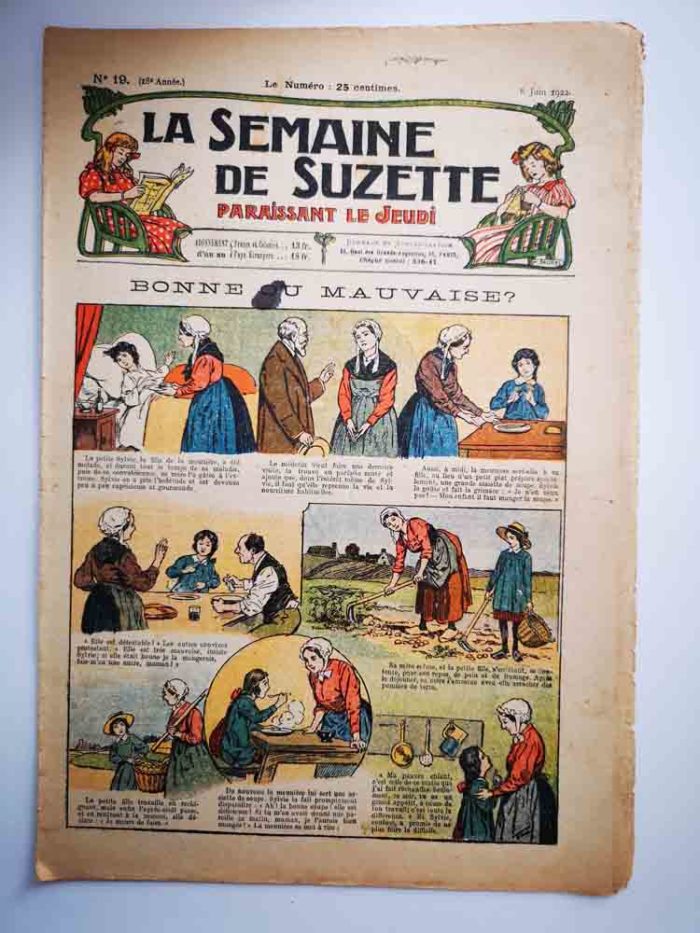 La Semaine de Suzette 18e année n°18 (1922) Bonne ou mauvaise (Henri Thiriet) Bleuette