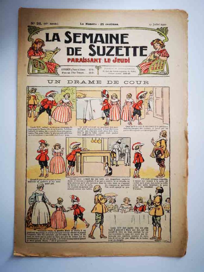 La Semaine de Suzette 18e année n°26 (1922) Drame de cour (Raymond de la Nézière)