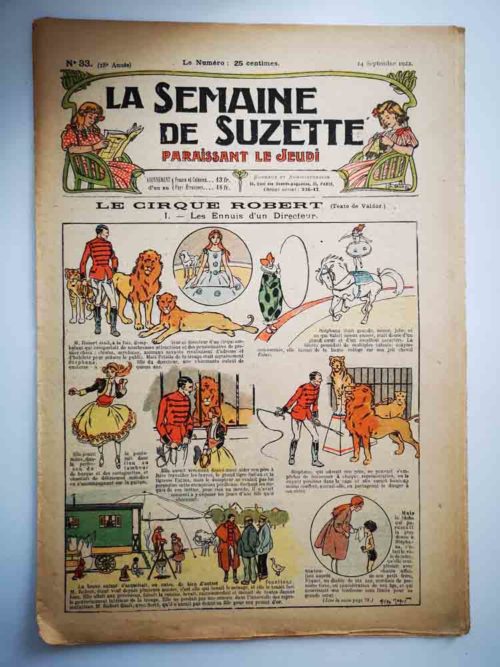La Semaine de Suzette 18e année n°33 (1922) Le cirque Robert (Henry Morin)