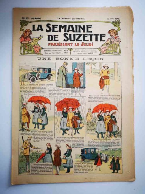 La Semaine de Suzette 19e année n°12 (1923) Une bonne leçon (Guydo)