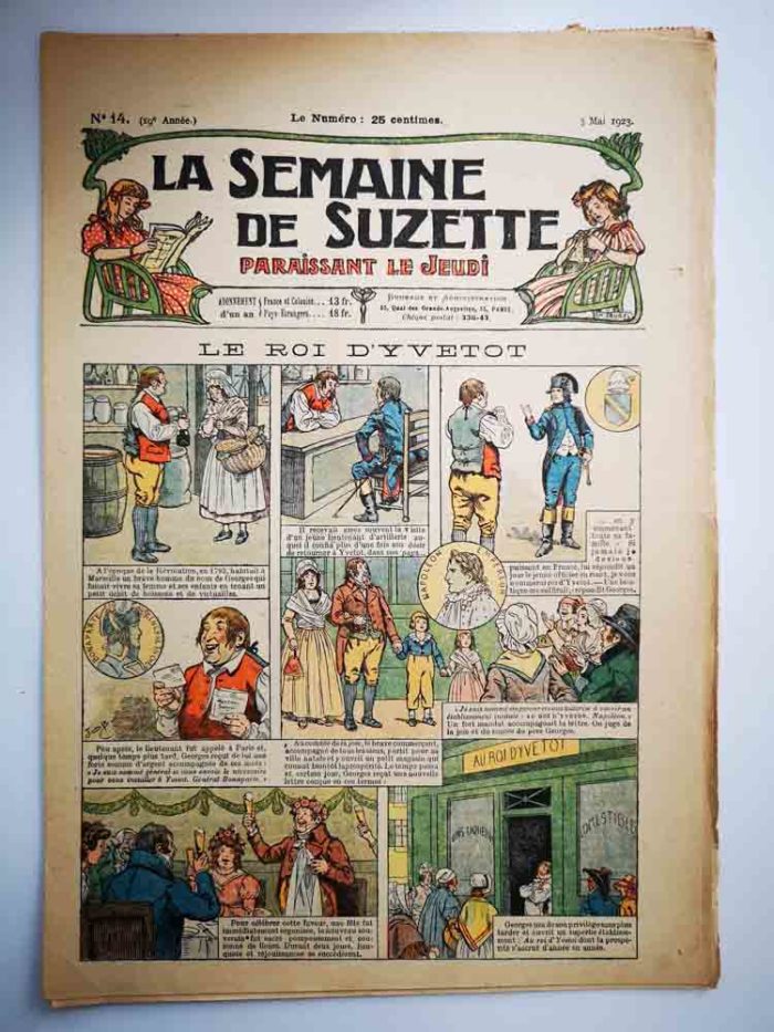 La Semaine de Suzette 19e année n°14 (1923) Le roi d'Yvetot (Dessins de Job)