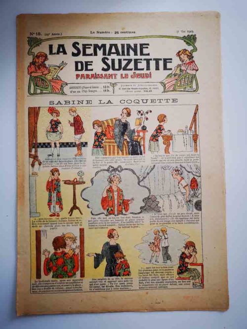 La Semaine de Suzette 19e année n°18 (1923) Sabine la coquette (Jacqueline Duché)