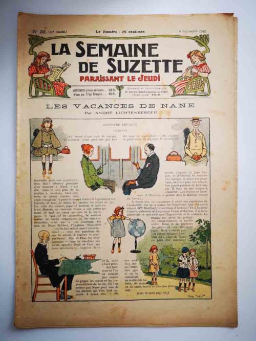 La Semaine de Suzette 19e année n°32 (1923) Les vacances de Nane (Henry Morin – André Lichtenberger)