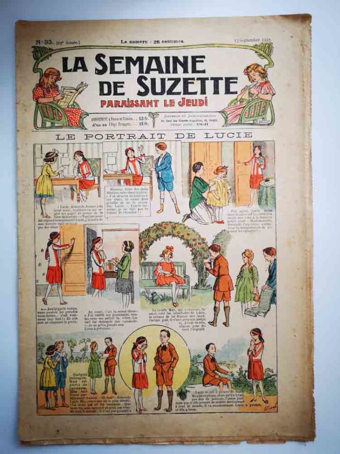 La Semaine de Suzette 19e année n°33 (1923) Le portrait de Lucie (Guydo)