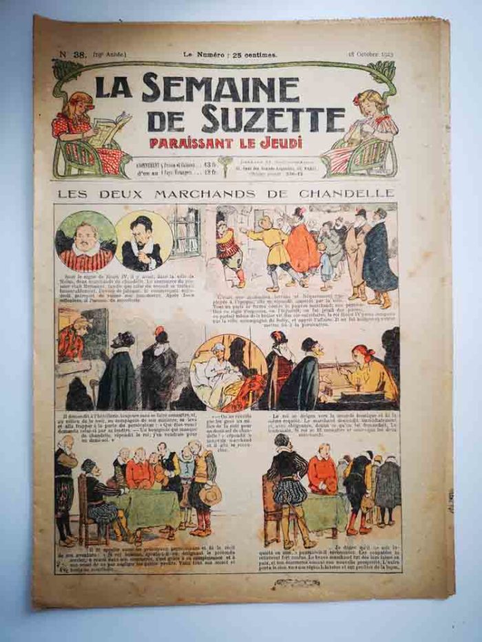 La Semaine de Suzette 19e année n°38 (1923) Marchands de chandelle (Edouard Zier)