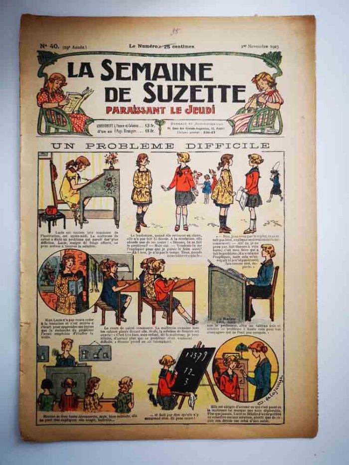 La Semaine de Suzette 19e année n°40 (1923) Problème difficile (Odette de Lajarrige)