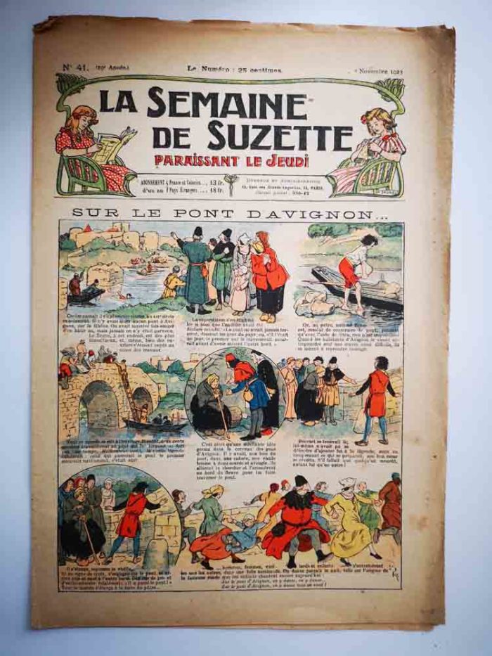 La Semaine de Suzette 19e année n°41 (1923) Le pont d'Avignon (Edouard Zier)