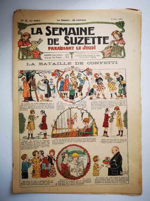 La Semaine de Suzette 19e année n°6 (1923) La bataille de confetti (Jacqueline Duché)