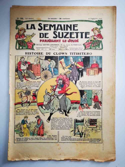 La Semaine de Suzette 25e année n°39 (1929) Le clown Titiritero (Le Rallic)
