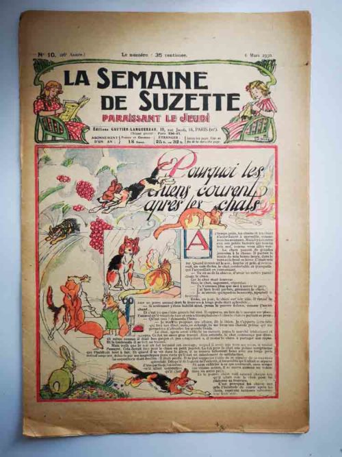 La Semaine de Suzette 26e année n°10 (6 mars 1930) Chiens et chats