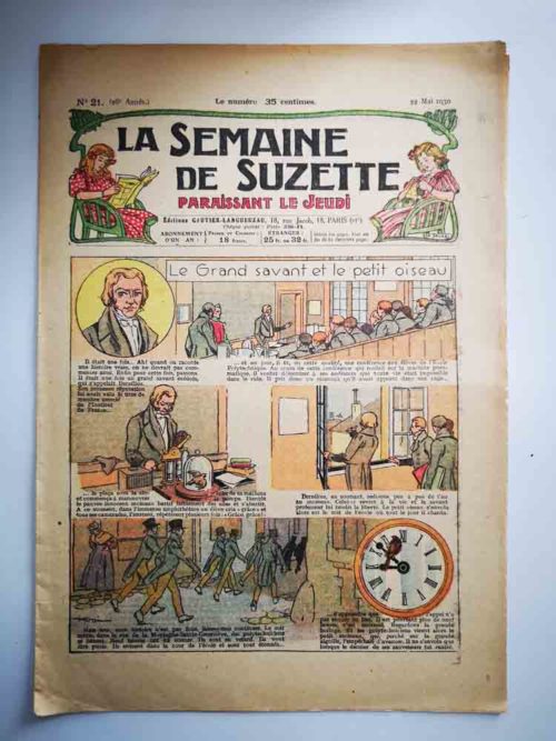 La Semaine de Suzette 26e année n°21 (22 mai 1930) Le savant et l’oiseau (Bleuette)