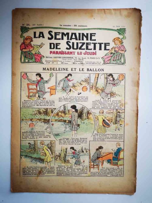 La Semaine de Suzette 26e année n°24 (29 mai 1930) Madeleine et le ballon (Le Rallic)