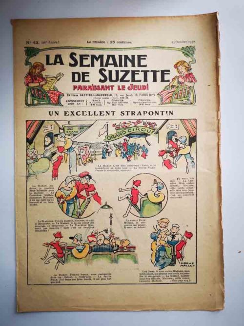 La Semaine de Suzette 26e année n°43 (23 octobre 1930) Le strapontin (Hervé Mallet)