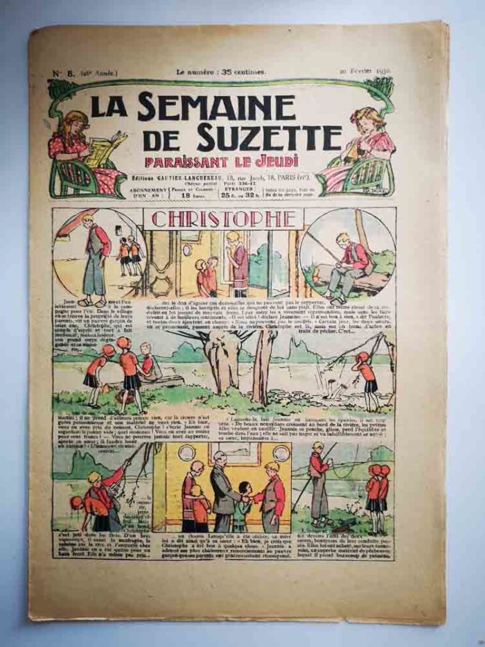 La Semaine de Suzette 26e année n°8 (20 février 1930) Christophe - Bleuette